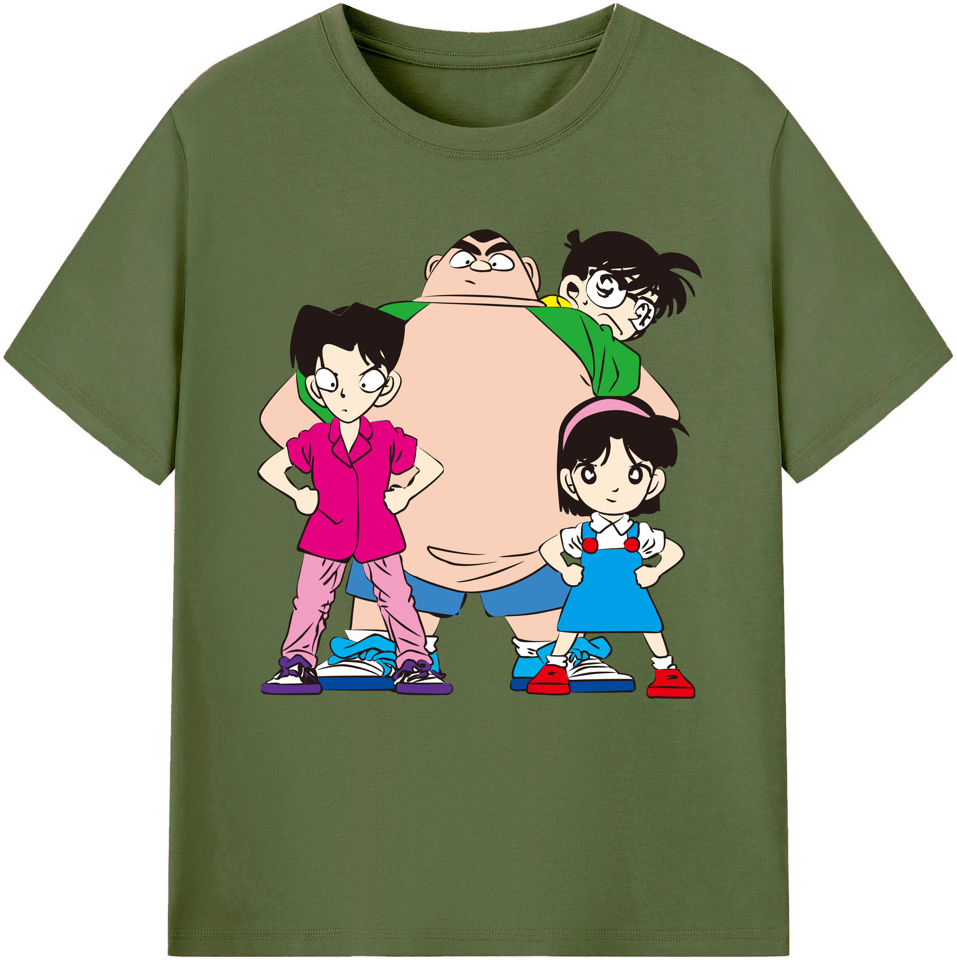 （画像用） 名探偵コナン Detective Conan 綿100％半袖Tシャツ（フロントプリント）